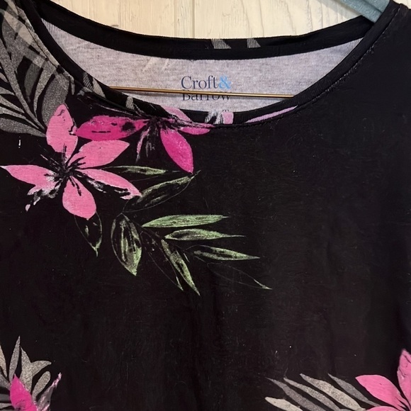 Croft & Barrow  floral classic tee size PXL - Picture 3 of 7